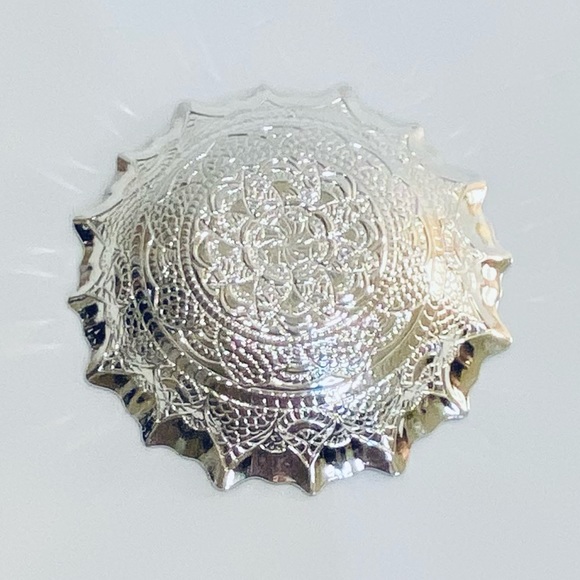 🌟HP🌟VTG 1990s Gray, Mauve, Silver Reverse Painted Bowl EFE Glass of Turkey - Picture 3 of 5